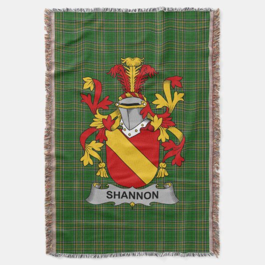 Irish Shannon Coat of Arms Family Crest Ireland Deken (Voorkant Verticaal)