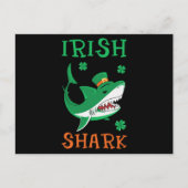 Irish Shark Shamrocks St Patrick Day Briefkaart (Voorkant)
