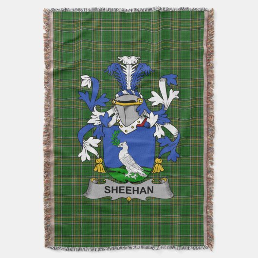 Irish Sheehan of O_Sheehan wapenschild Familie aut Deken (Voorkant Verticaal)