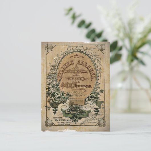  Irish Sheet Music Briefkaart (Staand voorkant)
