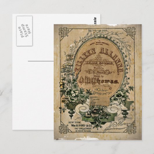  Irish Sheet Music Briefkaart (Voorkant / Achterkant)