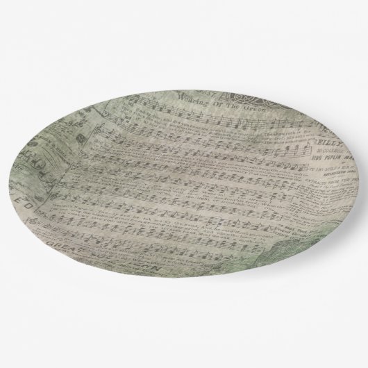 Irish  Sheet Music, Wearing of the Green Papieren Bordje (Gekanteld)