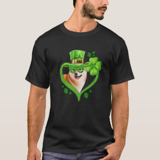 Irish Shiba Inu Dog Love Shamrock St.Patrick's Day T-shirt