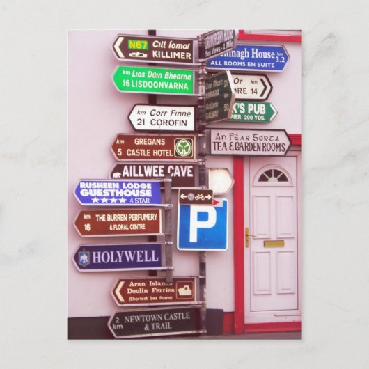 Irish Signpost Briefkaart (Voorkant)