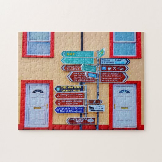 Irish Signpost Galway Ireland. Legpuzzel (Horizontaal)