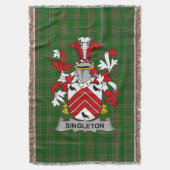 Irish Singleton Coat of Arms Family Crest Ireland Deken (Voorkant Verticaal)