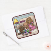 Irish Sitter - Big Red Dogs die babysitters zijn Vierkante Sticker (Envelop)