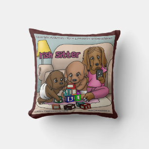 Irish Sitter - Dogs Who Babysit Comic Pillow Kussen