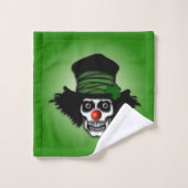Irish Skeleton Clown Green Bad Handdoek (Wasdoekje)