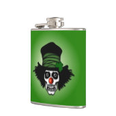 Irish Skeleton Clown Green Heupfles (Links)