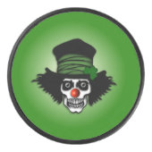 Irish Skeleton Clown Green Hockey Puck (Voorkant)