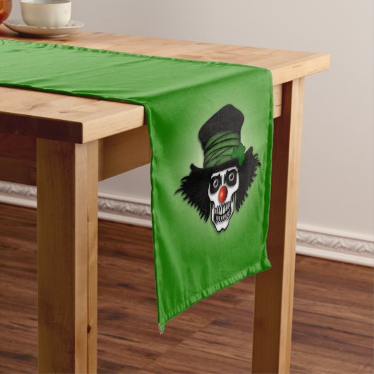 Irish Skeleton Clown Green Lange Tafelloper (Voorbeeld)