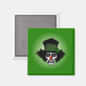 Irish Skeleton Clown Green Magneet (Voorkant / Achterkant)