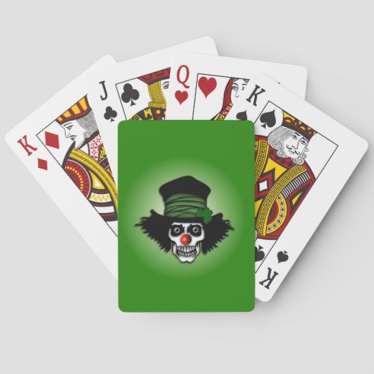 Irish Skeleton Clown Green Pokerkaarten (Achterkant)