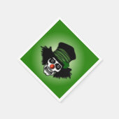 Irish Skeleton Clown Green Servet (Hoek)
