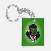 Irish Skeleton Clown Green Sleutelhanger (Voorkant Links)
