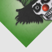 Irish Skeleton Clown Green Tissuepapier (Detail)