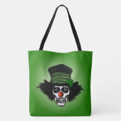 Irish Skeleton Clown Green Tote Bag (Achterkant)