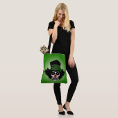 Irish Skeleton Clown Green Tote Bag (Op model)