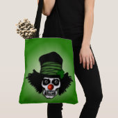 Irish Skeleton Clown Green Tote Bag (Dichtbij)