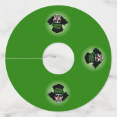 Irish Skeleton Clown Green Wijnglaslabel (Voorkant)
