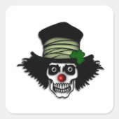 Irish Skeleton Clown Vierkante Sticker (Voorkant)