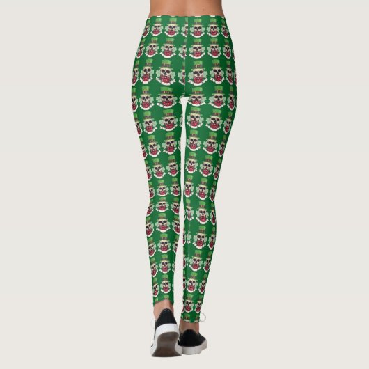 Irish Skeleton Skull All-Over-Print Leggings (Achterkant)