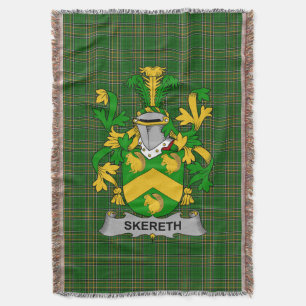 Irish Skereth of Skerret Wapen Familiecreëen Deken
