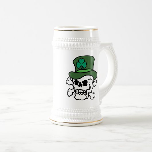 Irish Skull Stein Bierpul (Voorkant rechts)