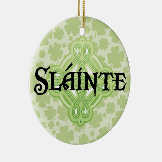 Irish Slainte kerstversier Keramisch Ornament (Rechts)