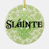 Irish Slainte kerstversier Keramisch Ornament (Voorkant)