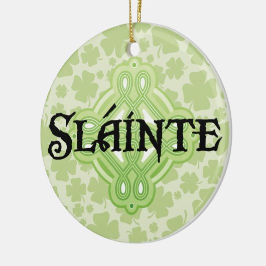 Irish Slainte kerstversier Keramisch Ornament (Links)