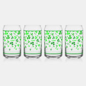 Irish Sláinte Lucky Shamrocks Design Personalized Blikvorm Glas (Links)