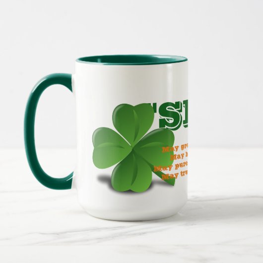 Irish Slainte met Gedicht St. Patrick's Day Mok (Links)