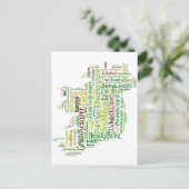 Irish Slang Map Briefkaart (Staand voorkant)