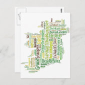 Irish Slang Map Briefkaart (Voorkant / Achterkant)