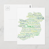 Irish Slang Word Art Map Briefkaart (Voorkant / Achterkant)