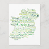 Irish Slang Word Art Map Briefkaart (Voorkant)