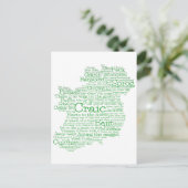 Irish Slang Word Art Map Briefkaart (Staand voorkant)