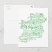 Irish Slang Word Art Map Briefkaart (Voorkant / Achterkant)
