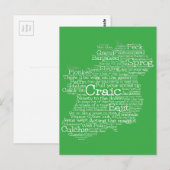Irish Slang Word Art Map Briefkaart (Voorkant / Achterkant)