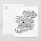 Irish Slang Word Art Map Briefkaart (Voorkant / Achterkant)