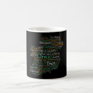 Irish Slang Word Art Map Coffee Mok