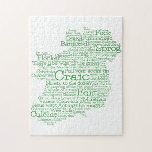 Irish Slang Word Art Map Jigzaag Puzzle Legpuzzel