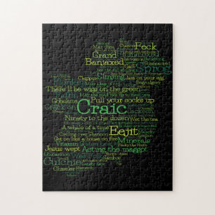 Irish Slang Word Art Map Jigzaag Puzzle Legpuzzel