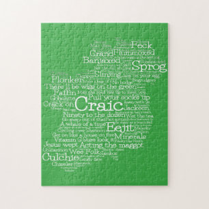 Irish Slang Word Art Map Jigzaag Puzzle Legpuzzel