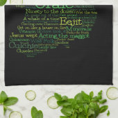 Irish Slang Word Art Map Kitchen Towel Theedoek (Gevouwen)