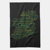 Irish Slang Word Art Map Kitchen Towel Theedoek (Verticaal)