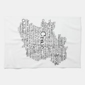Irish Slang Word Art Map Kitchen Towel Theedoek (Horizontaal)