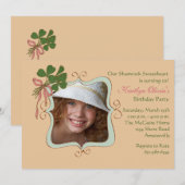 Irish Smile - Foto Birthday Party Invitation Kaart (Voorkant / Achterkant)